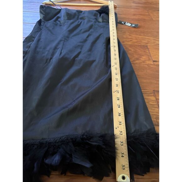 NWT Vintage Y2K Trixxi Black Feather Trim Mini Dress Size 13 - Picture 5 of 10